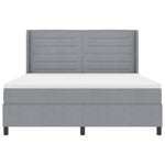 LED Box Spring Ágy matracmal Világosszürke 180 x 200 cm szövet 8