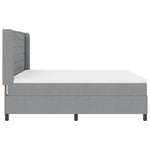 LED Box Spring Ágy matracmal Világosszürke 180 x 200 cm szövet 9