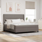 LED Box Spring Ágy fejtámlával Tópszínű 180 x 200 cm szövet