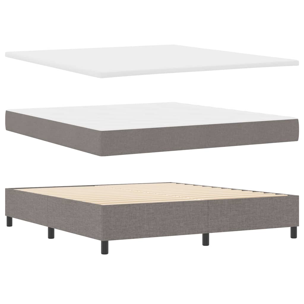 LED Box Spring Ágy fejtámlával Tópszínű 180 x 200 cm szövet 6