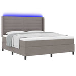 LED Box Spring Ágy fejtámlával Tópszínű 180 x 200 cm szövet 3