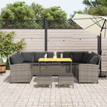 4 részes szürke polyrattan kerti ülőgarnitúra párnákkal 3