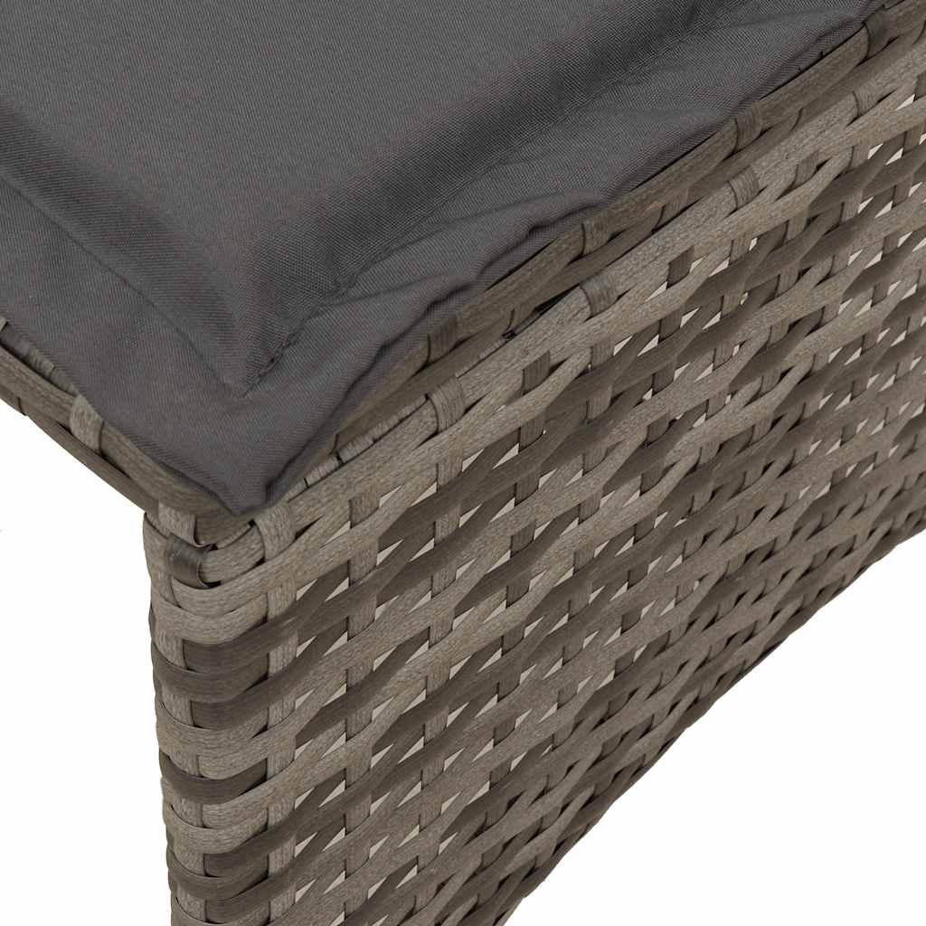4 részes szürke polyrattan kerti ülőgarnitúra párnákkal 14