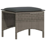 4 részes szürke polyrattan kerti ülőgarnitúra párnákkal 8
