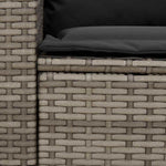 4 részes szürke polyrattan kerti ülőgarnitúra párnákkal 10