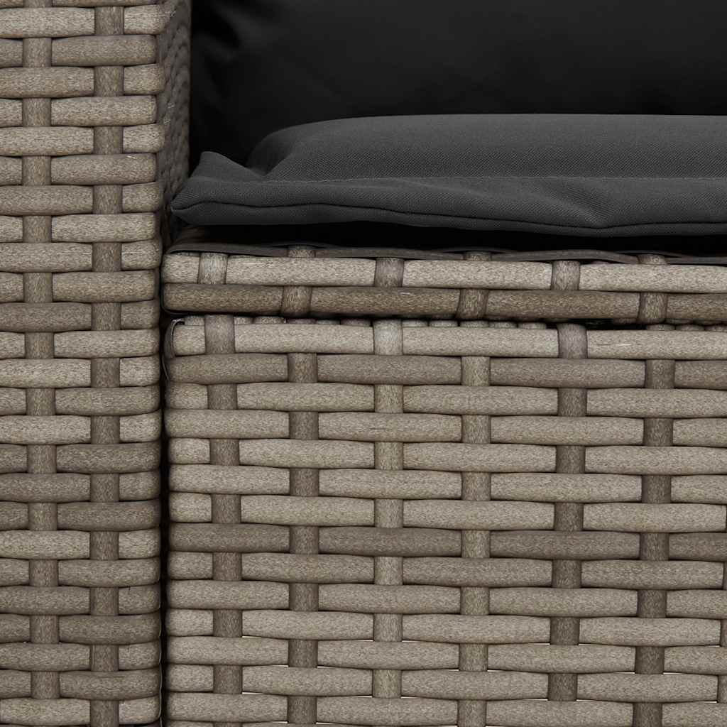 4 részes szürke polyrattan kerti ülőgarnitúra párnákkal 10