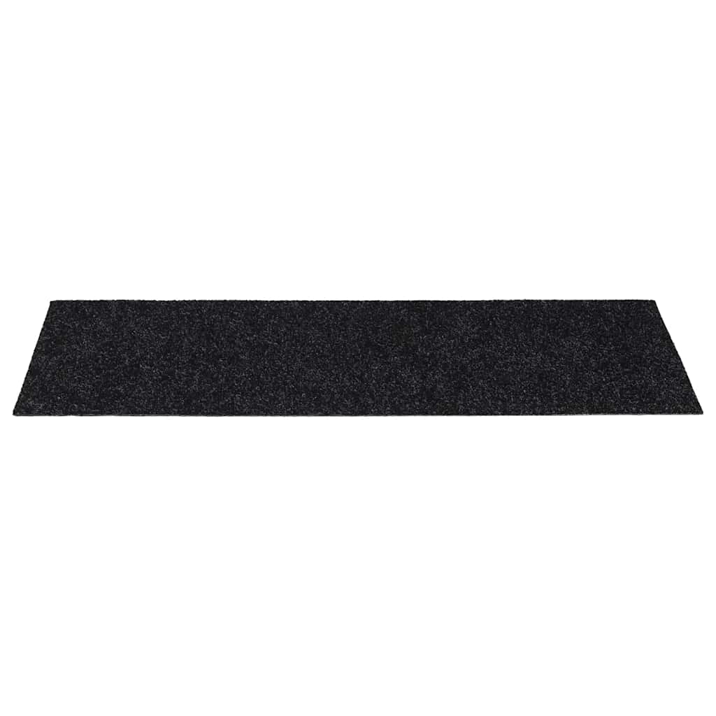Öntapadós lépcsőszőnyegek, 30 db, 60 x 25 cm, fekete, téglalap alakú 4