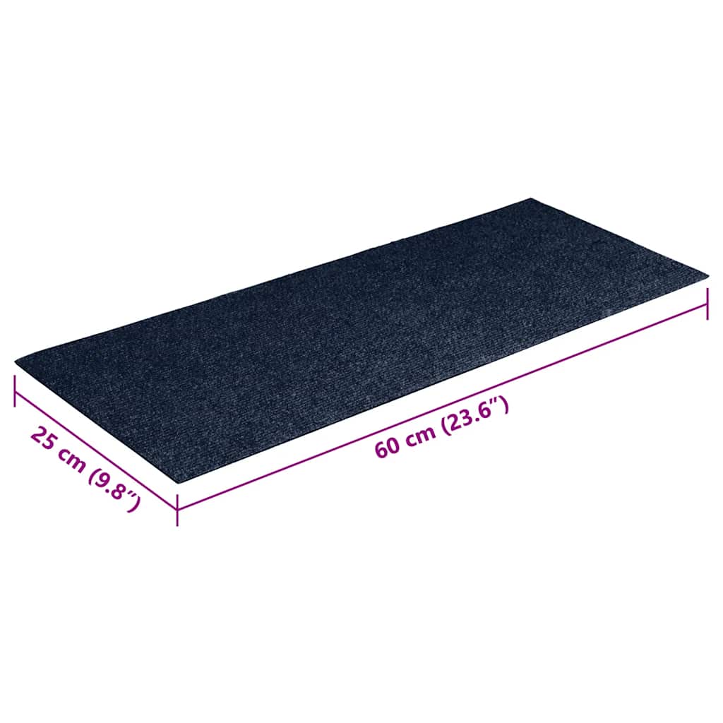 Öntapadós lépcsőszőnyegek, 30 db, 60 x 25 cm, sötétkék, téglalap alakú 8