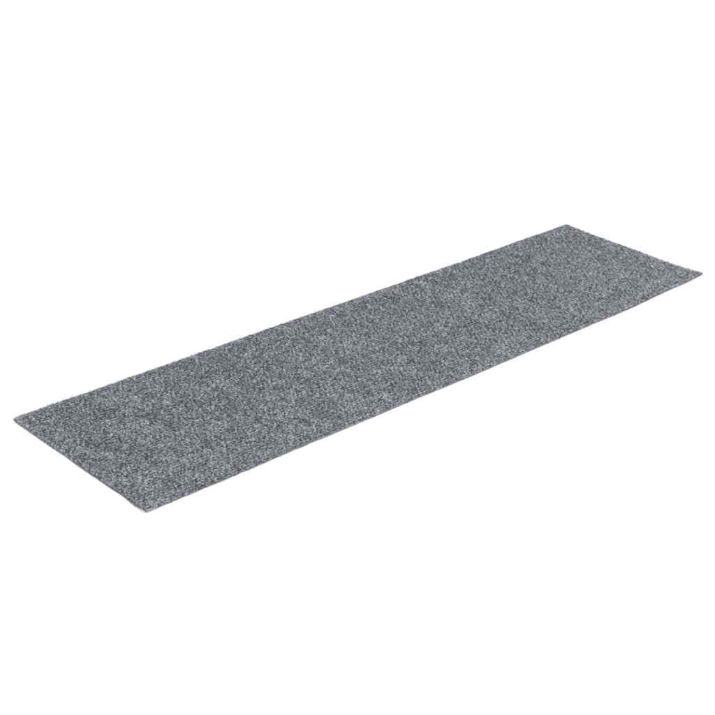 Öntapadós lépcsőszőnyegek 30 db 76 x 20 cm világosszürke téglalap alakú 3