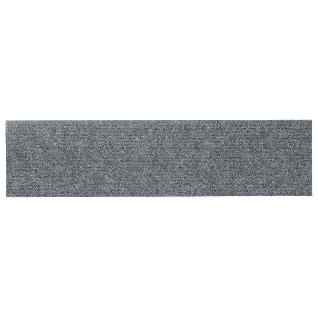 Öntapadós lépcsőszőnyegek 30 db 76 x 20 cm világosszürke téglalap alakú 5