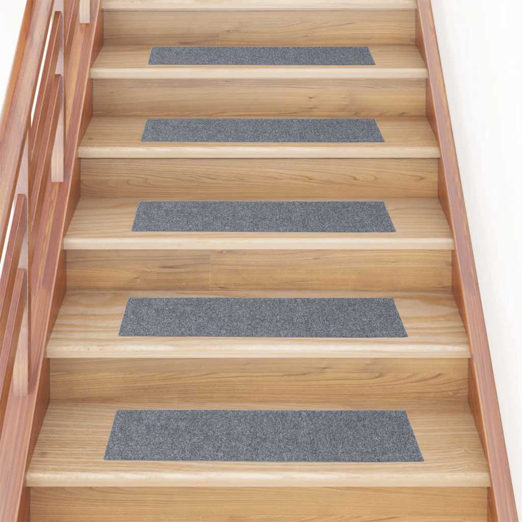 Öntapadós lépcsőszőnyegek 30 db 76 x 20 cm világosszürke téglalap alakú
