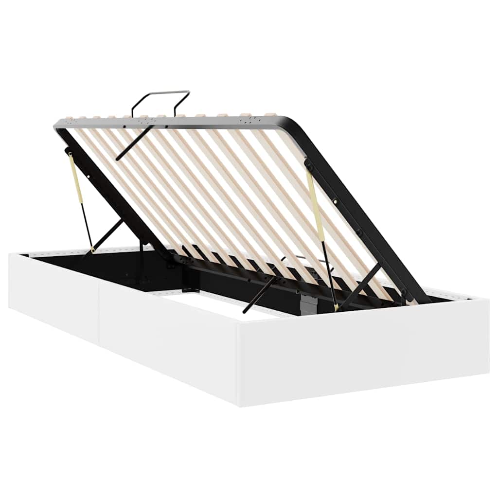 Tárolós Ágy Fehér 100 x 203 cm Műbőr 6