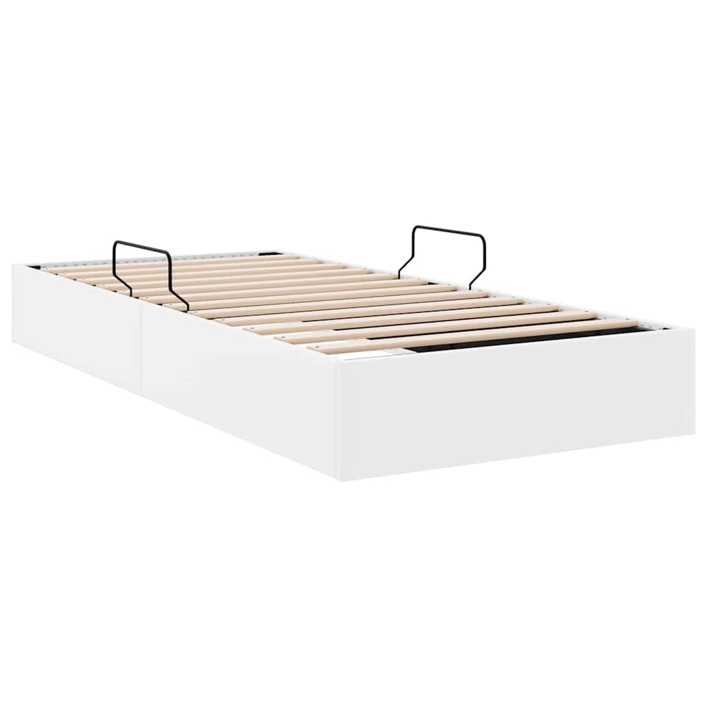Tárolós Ágy Fehér 100 x 203 cm Műbőr 9