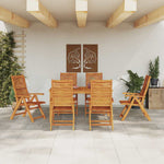 Kert étkező szett 7 db Barna Tömör Akácfa 4