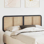 Fejtámla fejtámlával Fekete 160 x 55 x 3 cm Rattan