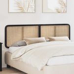 Fejtámla fejtámlával Fekete 180 x 55 x 3 cm Rattan