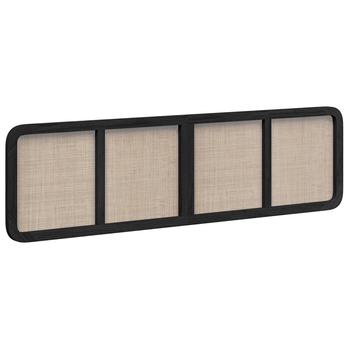 Fejtámla fejtámlával Fekete 200 x 55 x 3 cm Rattan 6
