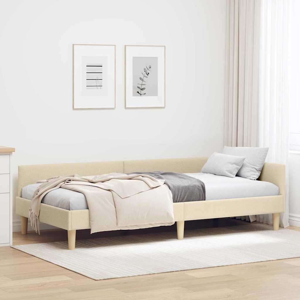 Sarokágy keret Krém 90 x 190 cm szövet
