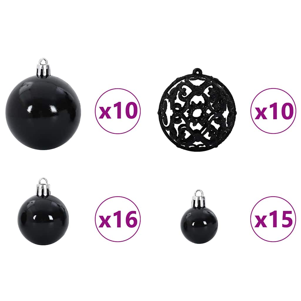 Műfenyő világítással és gömbkészlettel Zöld 500 cm PVC 8