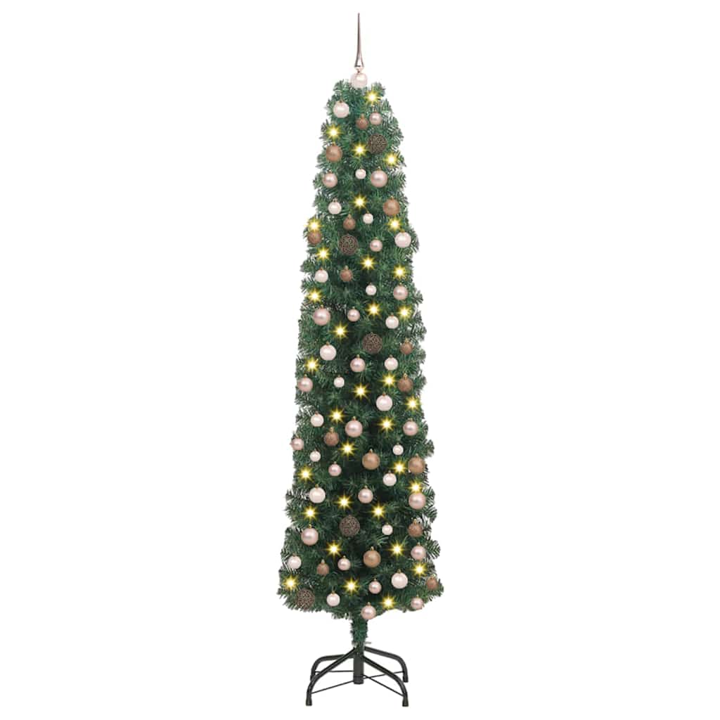 Mű karácsonyfa 300 LED-del Zöld 180 cm PVC, acél és műanyag 2