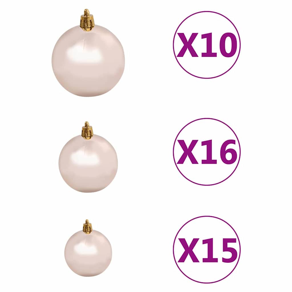 Mű karácsonyfa 300 LED-del Zöld 210 cm PVC, acél és műanyag 7