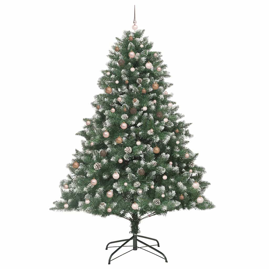 Mű karácsonyfa 300 LED-del Zöld 240 cm PVC és Műanyag és Acél 4