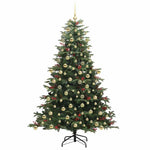 Mű karácsonyfa 300 LED-del Zöld 210 cm PVC és Fém és Műanyag 4