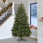 Mű karácsonyfa 270 cm 300 LED Meleg fehér PVC és Acél Zöld