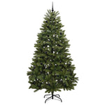 Mű karácsonyfa 270 cm 300 LED Meleg fehér PVC és Acél Zöld 4