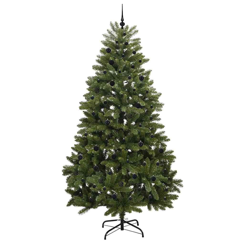 Mű karácsonyfa 270 cm 300 LED Meleg fehér PVC és Acél Zöld 4