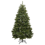 Mű karácsonyfa 270 cm 300 LED Meleg fehér PVC és Acél Zöld 5