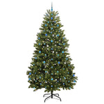 Mű karácsonyfa 270 cm 300 LED Meleg fehér PVC és Acél Zöld 3