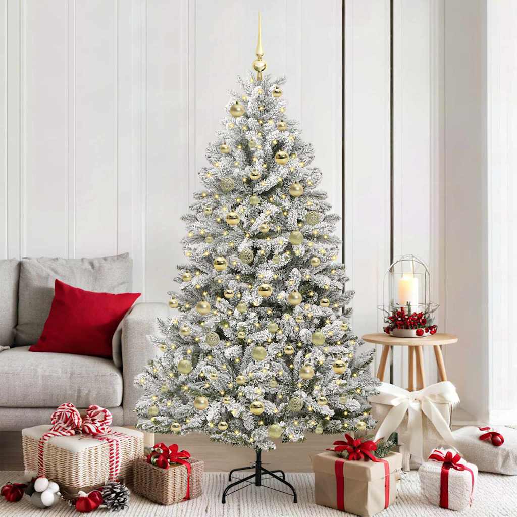 Mű karácsonyfa 180 cm 300 LED Meleg fehér PVC és Acél