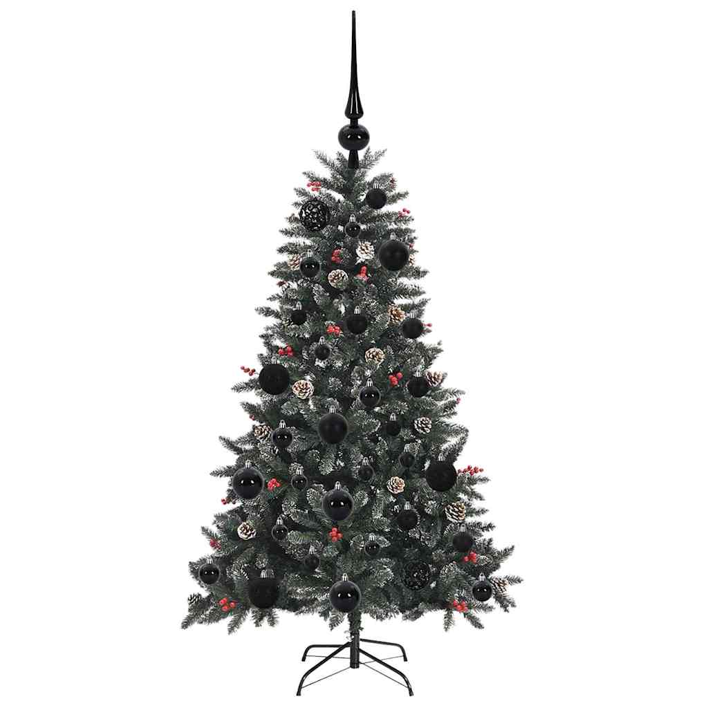 Mű karácsonyfa 150 LED-del Zöld 120 cm PVC és Műanyag és Acél 4