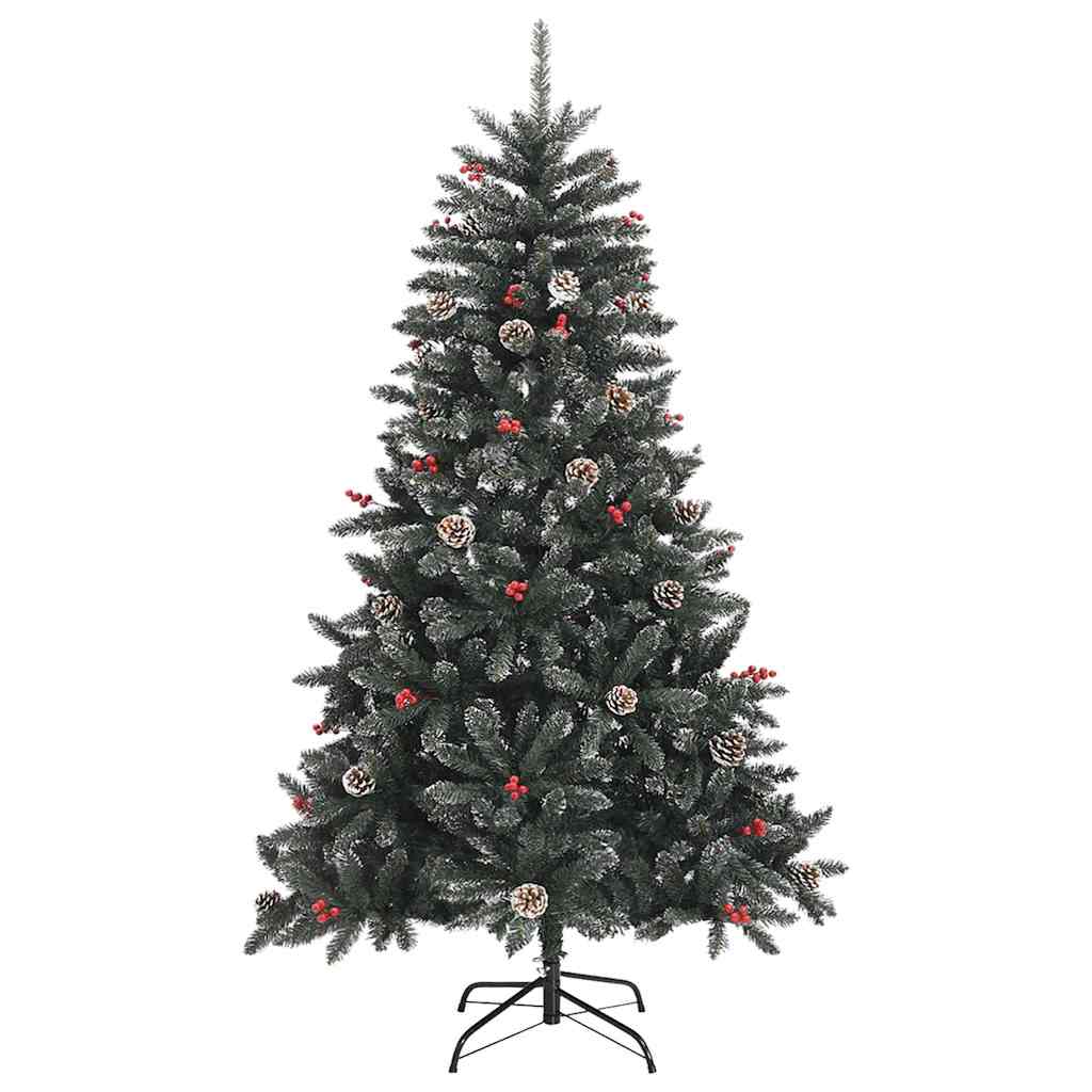 Mű karácsonyfa 150 LED-del Zöld 120 cm PVC és Műanyag és Acél 5