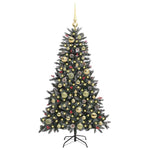 Mű karácsonyfa 150 LED-del Zöld 120 cm PVC és Műanyag és Acél 3