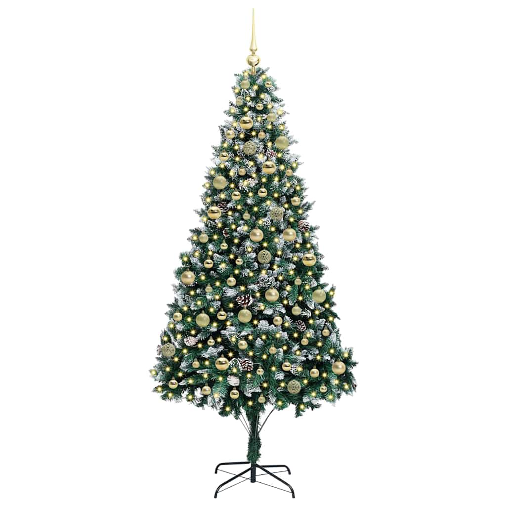 Mű karácsonyfa Zöld 210 cm PVC, acél és műanyag 3