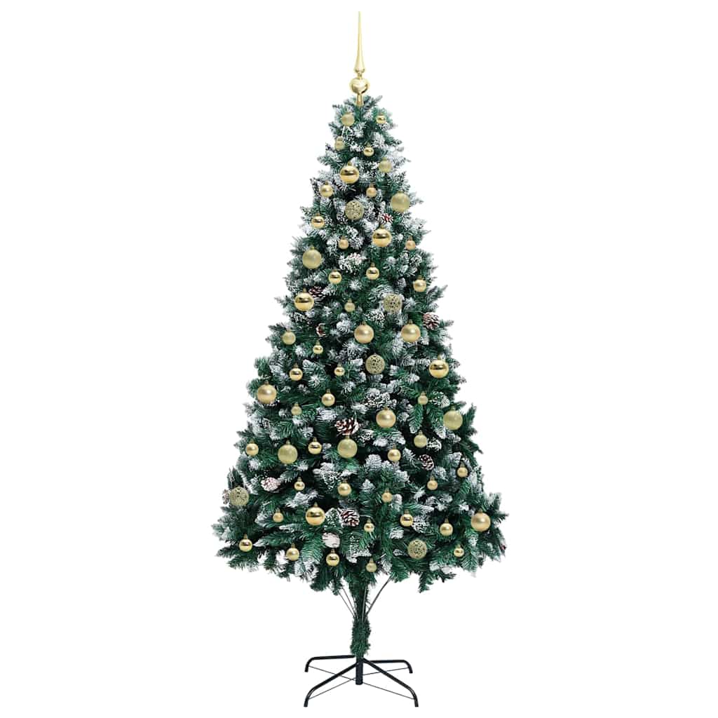 Mű karácsonyfa Zöld 210 cm PVC, acél és műanyag 4