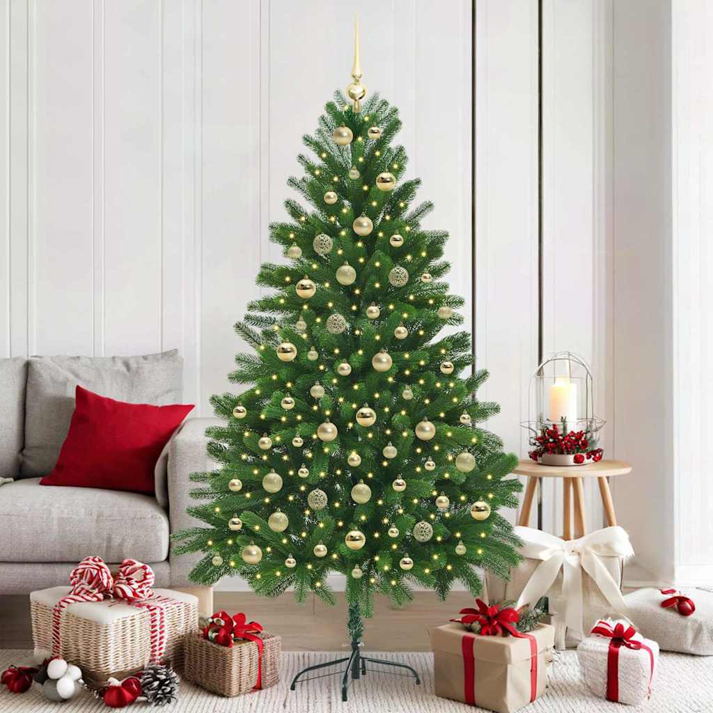 Karácsonyfa 300 LED-del állvánnyal Zöld 180 cm PE