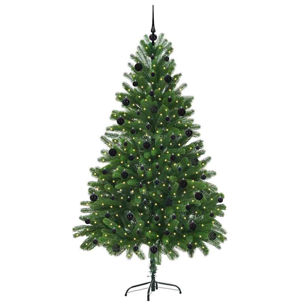 Karácsonyfa 300 LED-del állvánnyal Zöld 210 cm PE 3