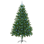 Karácsonyfa 300 LED-del állvánnyal Zöld 210 cm PE 4