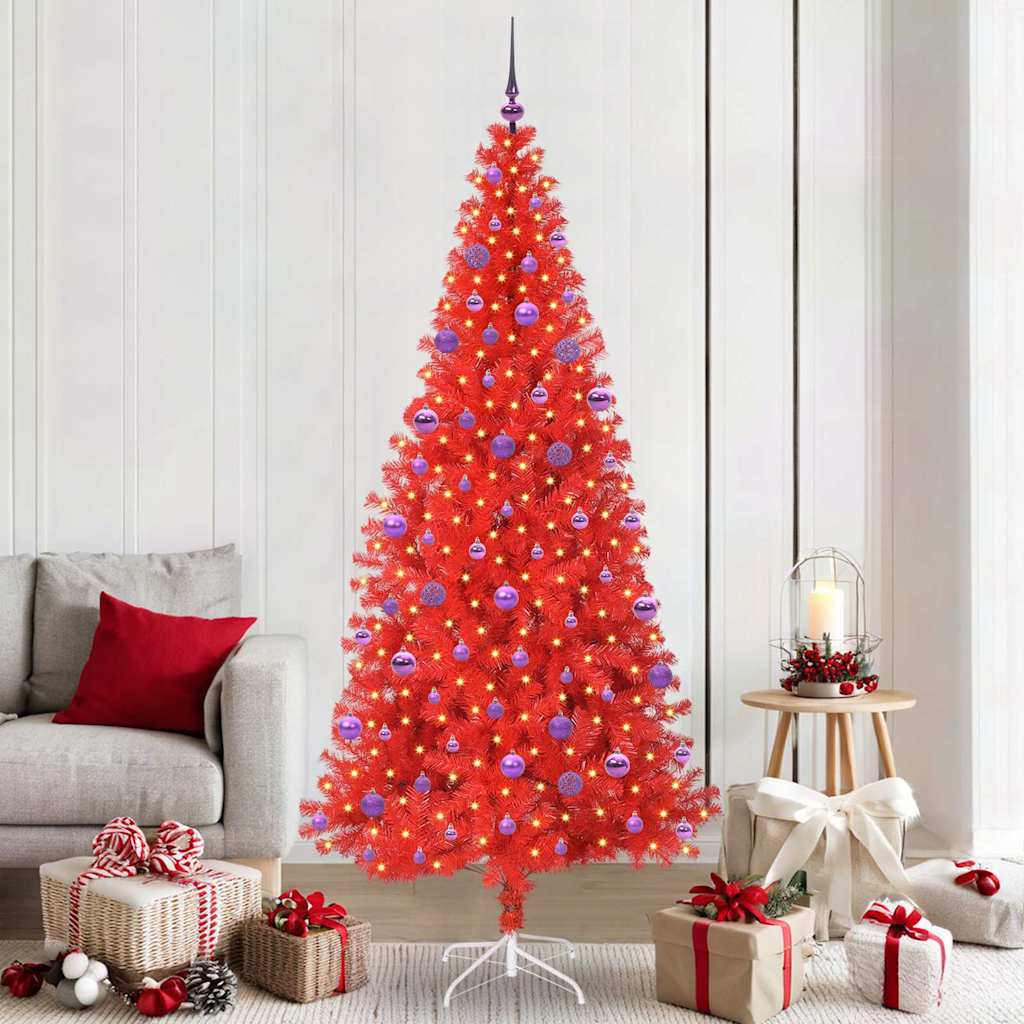 Karácsonyfa Piros 210 cm PVC