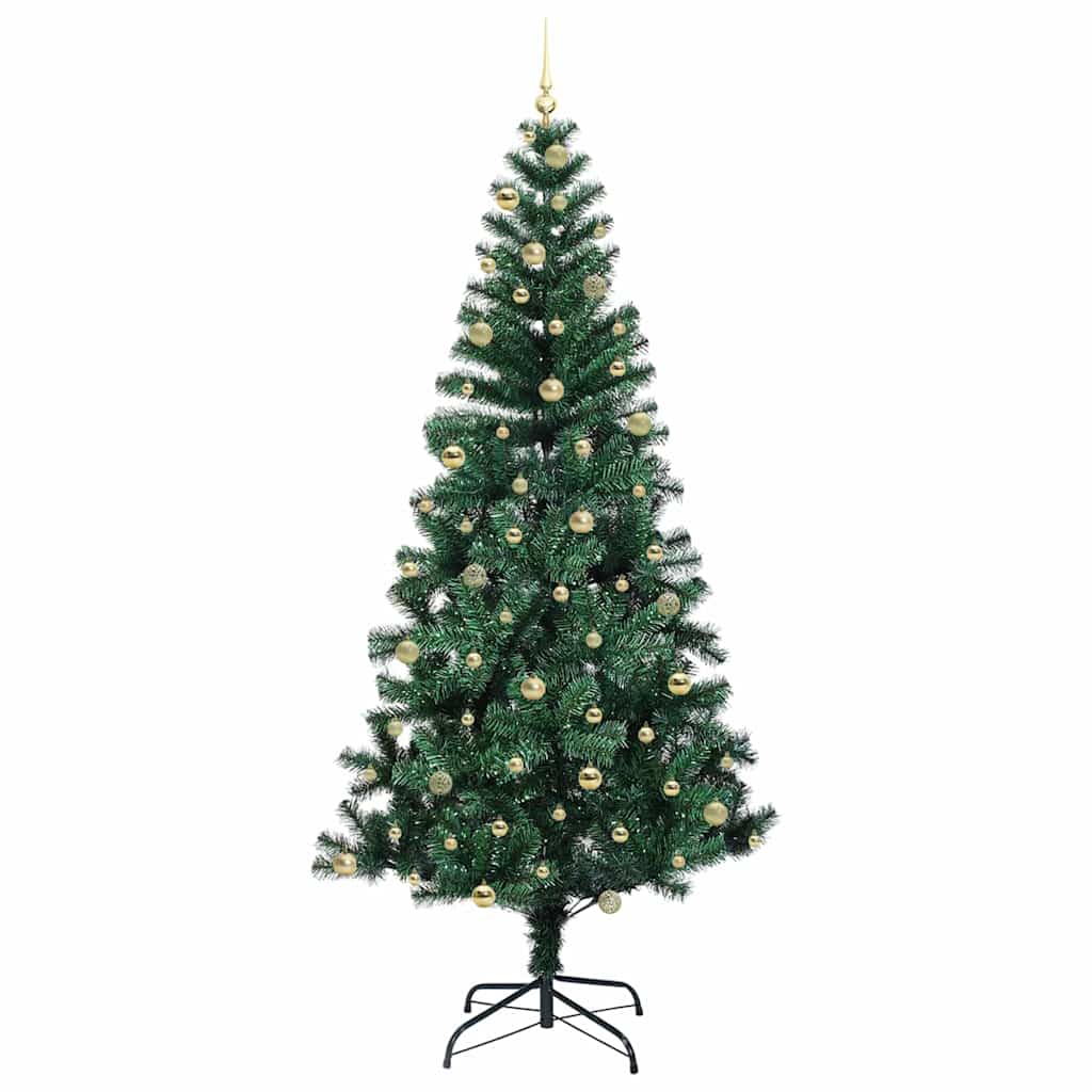 Mesterséges, előre világított karácsonyi fa Zöld 240 cm 4