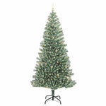 Mű karácsonyi fa hóval borítva LED fényekkel 300 LED-del 240 cm 3