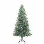 Mű karácsonyi fa hóval borítva LED fényekkel 300 LED-del 240 cm 4