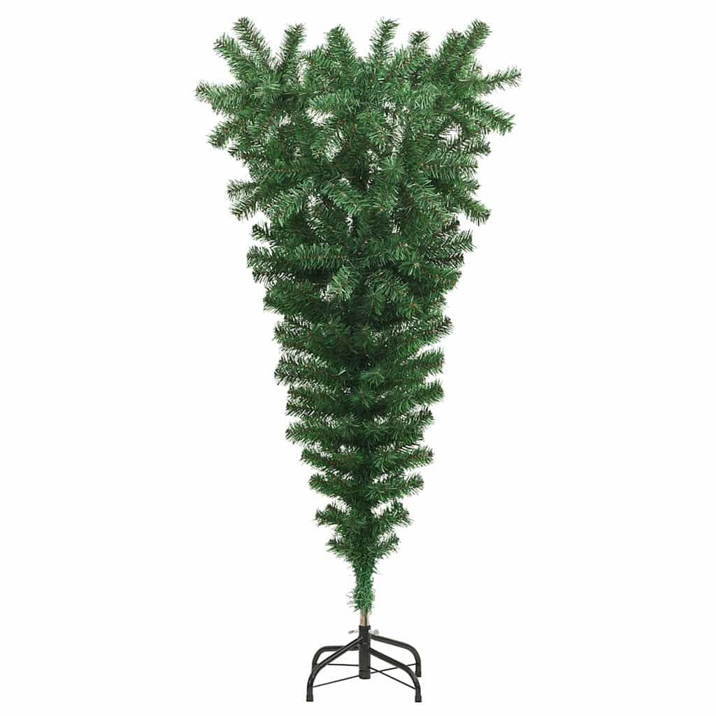 Felfordított műfenyő LED világítással és gömb készlettel 120 cm 5