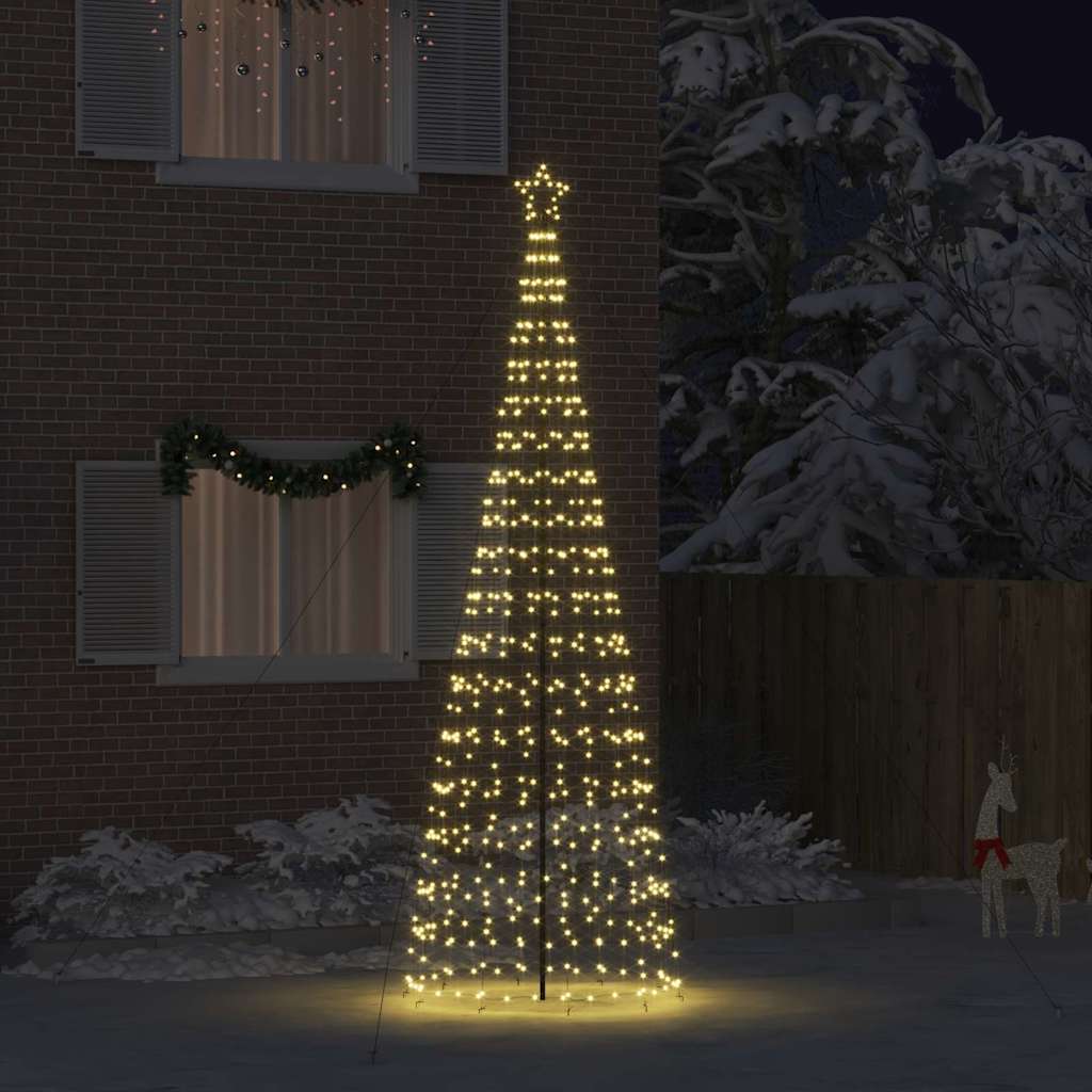 LED Karácsonyi Fenyő EKENAS 400 cm 800 LED Meleg fehér Acél