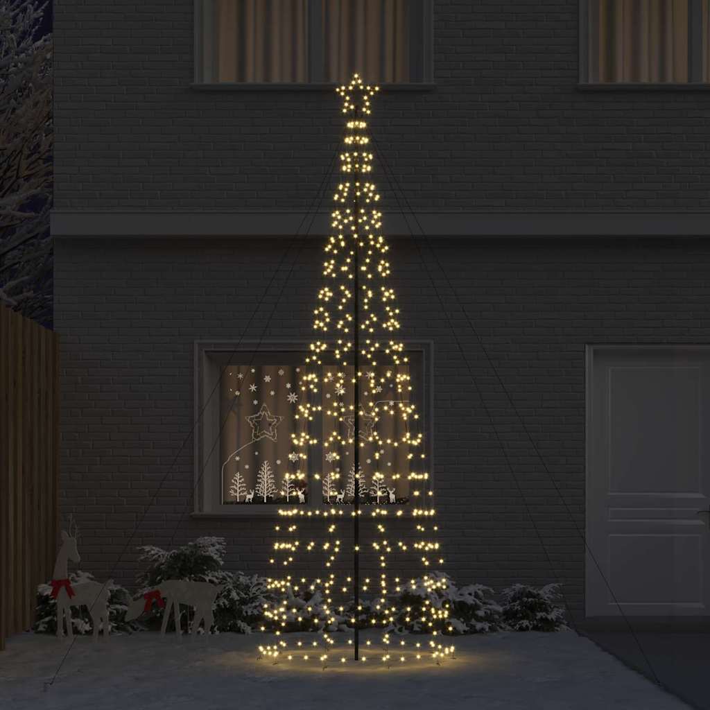 LED Karácsonyi Fenyő EKENAS 400 cm 800 LED Meleg fehér Acél 3
