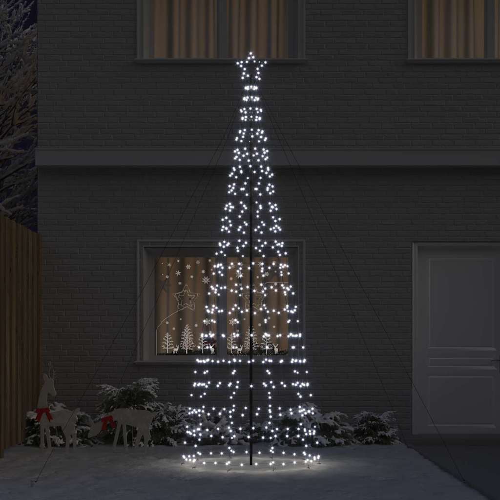LED Karácsonyi Fenyő EKENAS 400 cm 800 LED Hideg fehér Acél 3