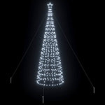 LED Karácsonyi Fenyő EKENAS 400 cm 800 LED Hideg fehér Acél 4
